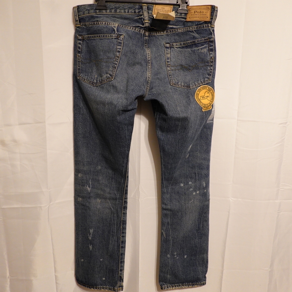 🆕 POLO RALPH LAUREN SLIM STRAIGHT JEANS - Picture 2 of 7